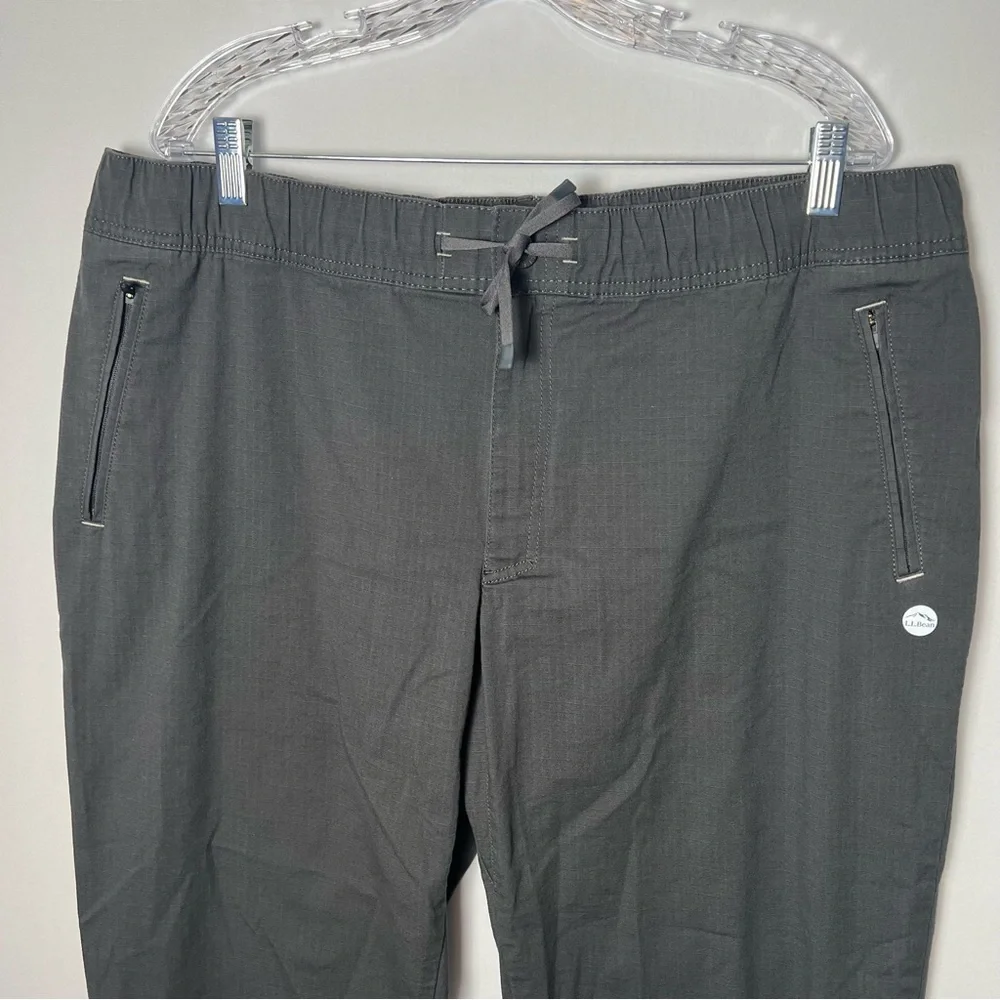 L.L Bean Mens Explorer Ripstop Pants Comfort Waist Tapered XL 32” Gray Gorpcore - Picture 2 of 11
